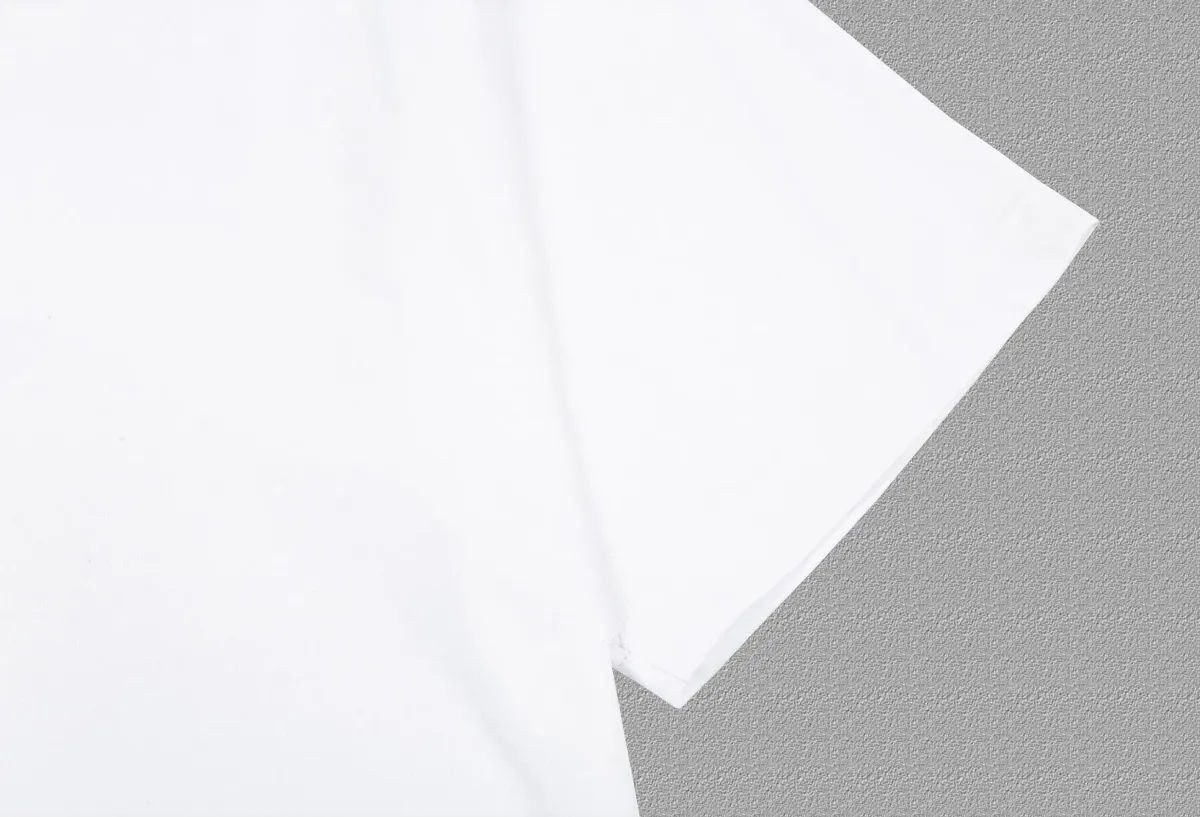 🅿️200 [CH Crow Heart] 2025FW short-sleeved T-shirt, hollow embroidery with arch bridge embroidery, high-end 26s double yarn 300g fabric, heavy fabric, custom stretcher rib, same vat and dye, complete three standards, same style for men and women, color: black, white, size: S M L XL 2XL
